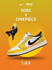 Black Leg Sanji V.3 Custom Low-Top Court Sneakers