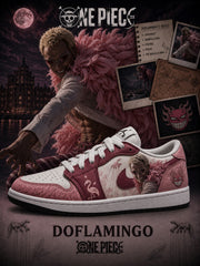 Doflamingo V.1 Custom Low-Top Court Sneakers