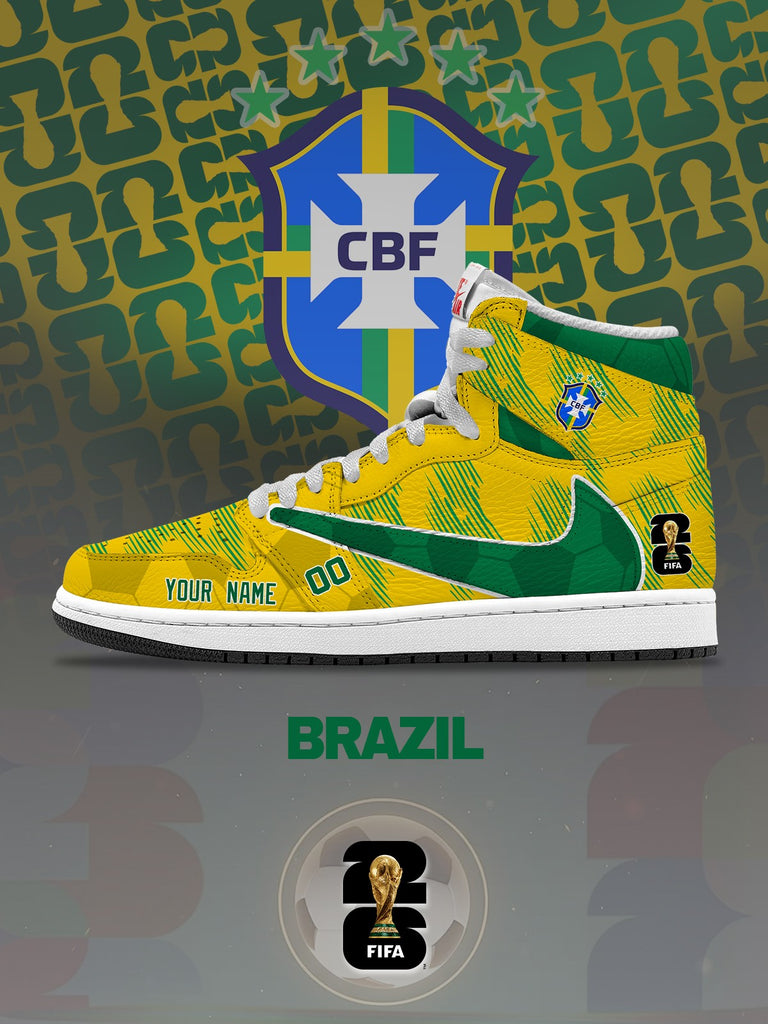 World Cup 2026 Brazil V.1 Custom TS High Sneakers