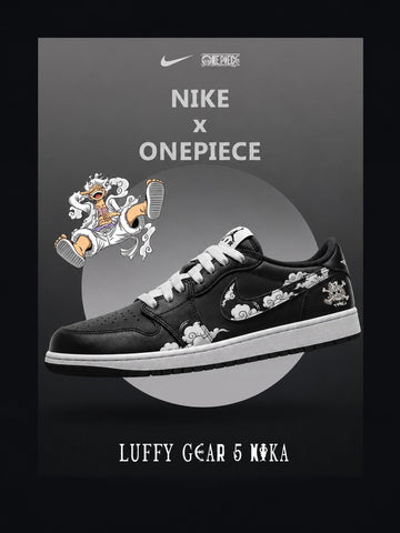 Luffy Gear 5 Nika V.2 Custom Low-Top Court Sneakers