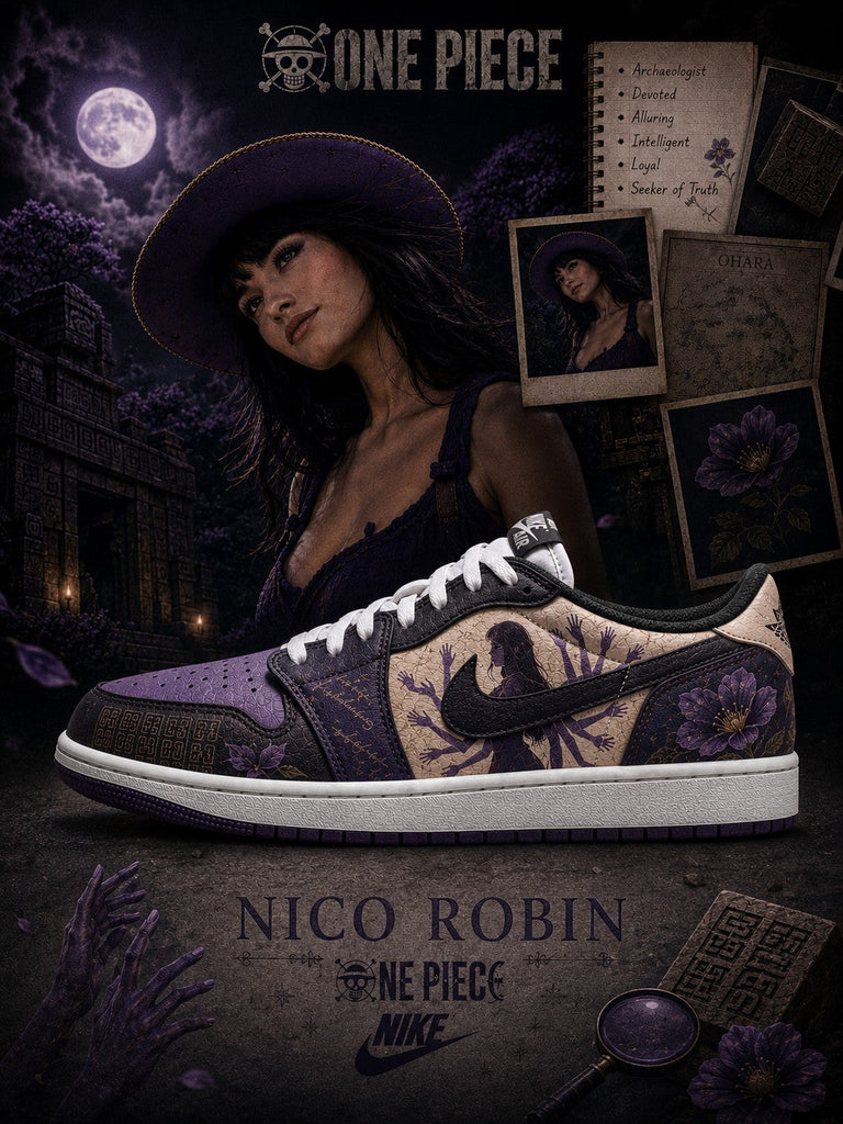 Nico Robin V.1 Custom Low-Top Court Sneakers