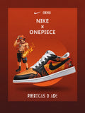 Portgas D Ace V.3 Custom Low-Top Court Sneakers
