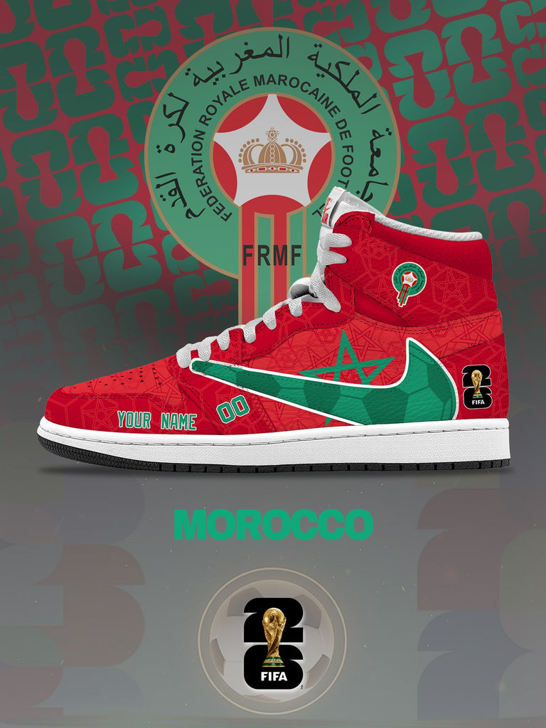 World Cup 2026 Morocco V.1 Custom TS High Sneakers