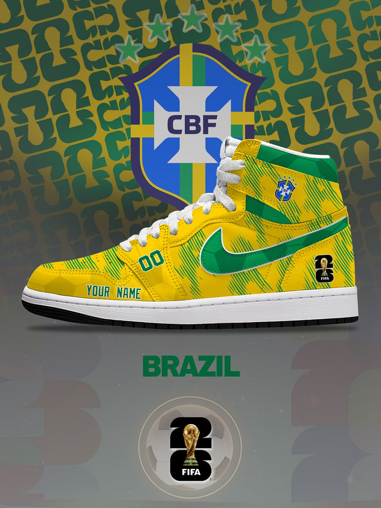World Cup 2026 Brazil V.1 Custom High-Top Sneakers