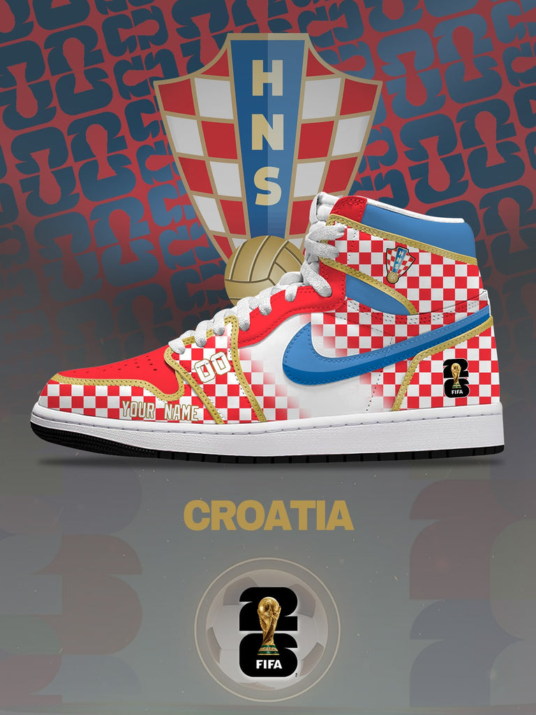 World Cup 2026 Croatia V.1 Custom High-Top Sneakers