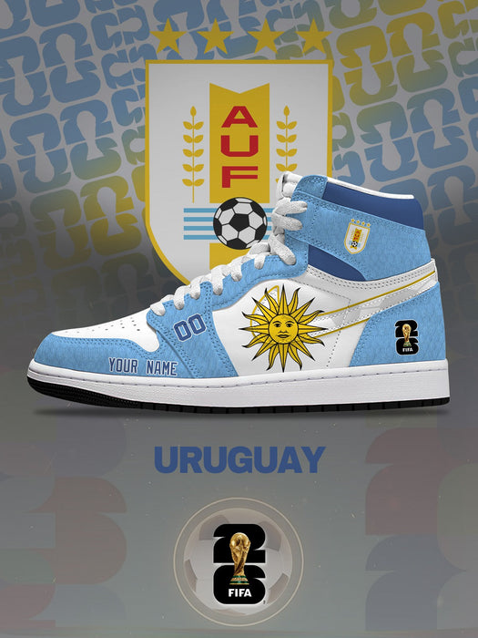 World Cup 2026 Uruguay V.1 Custom High-Top Sneakers