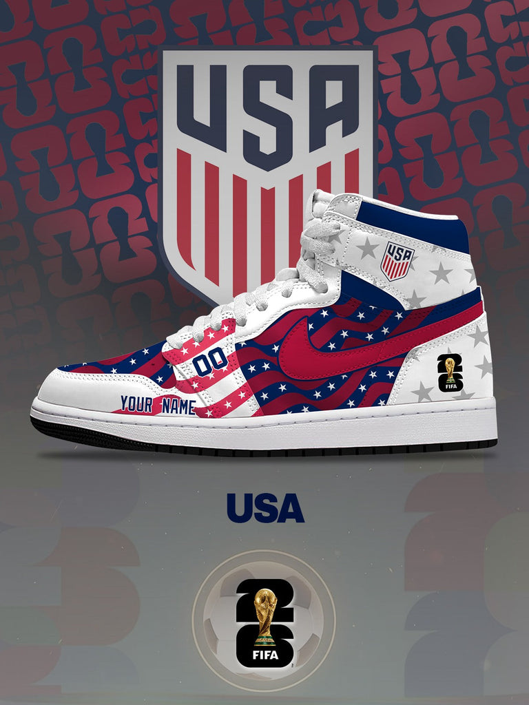 World Cup 2026 USA V.1 Custom High-Top Sneakers