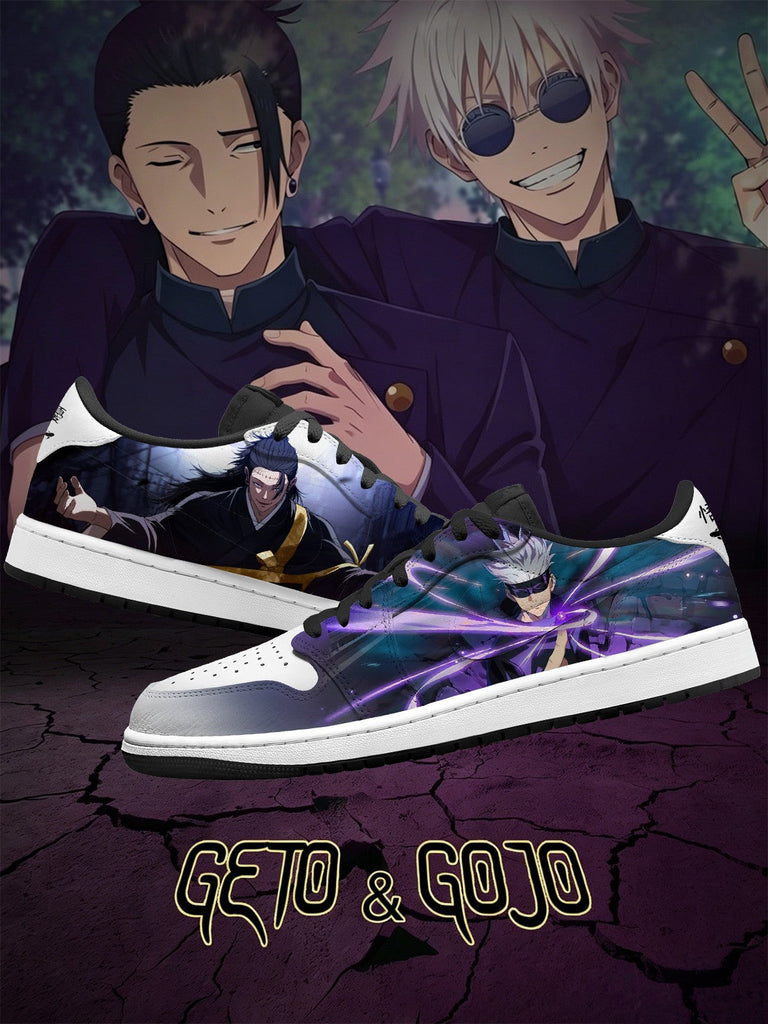 Gojo and Geto V.1 Custom Low-Top Court Sneakers