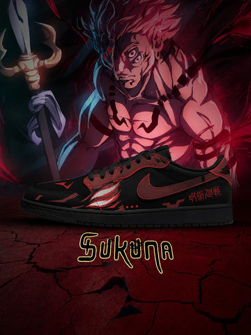 Ryomen Sukuna True Form V.1 Custom Low-Top Court Sneakers