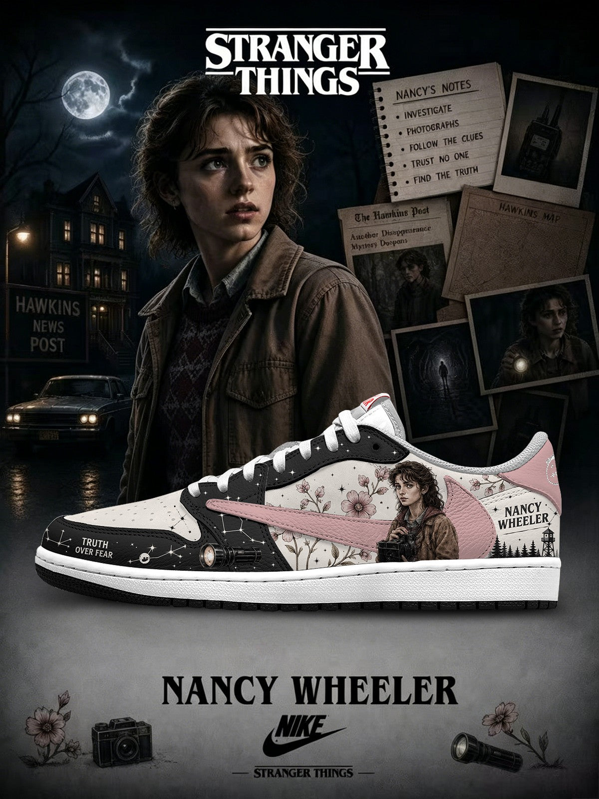 Nancy Wheeler V.1 Custom TS Low Sneakers