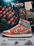 Ponyo's Sisters V.1 Custom High-Top Sneakers