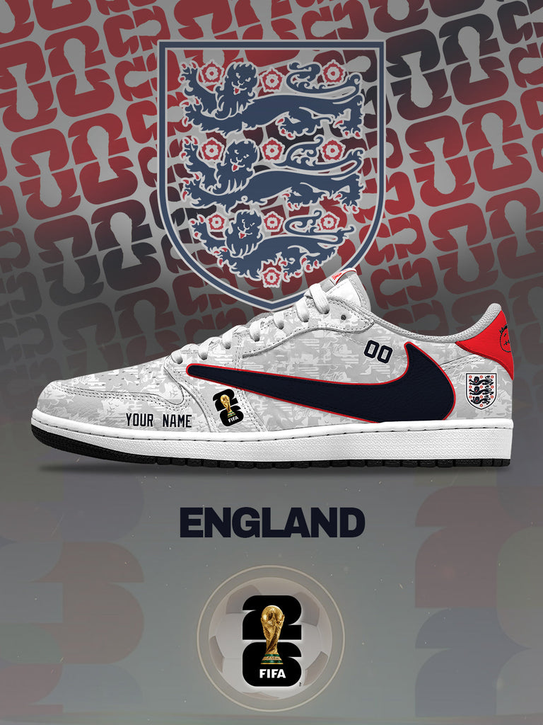 World Cup 2026 England V.1 Custom TS Low Sneakers