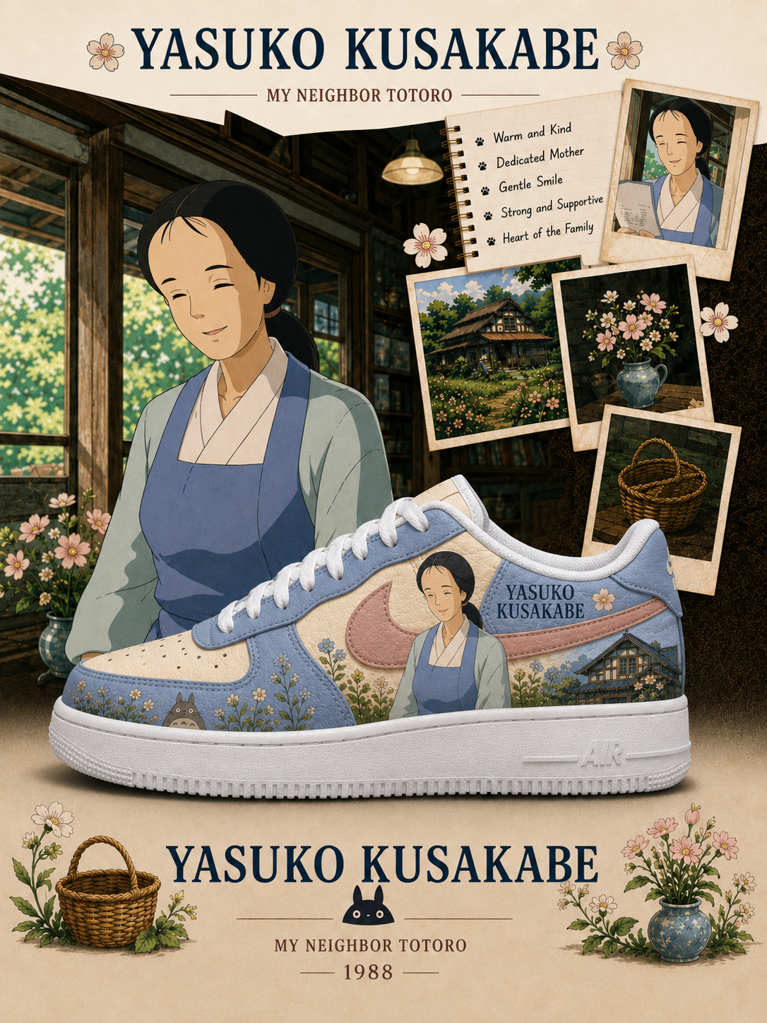 Yasuko Kusakabe V.1 Custom Air-Style Sneakers