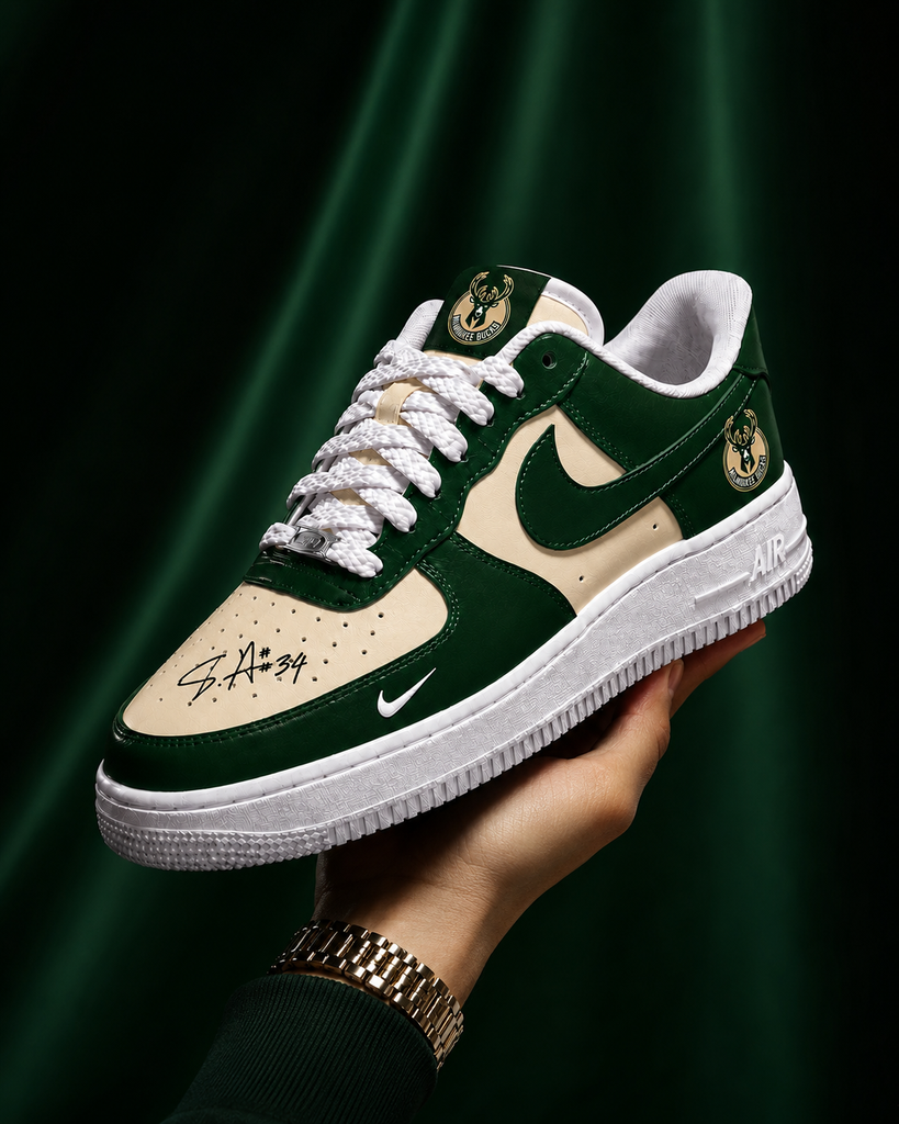 Special🏆 Milwaukee Bucks 2026 🏆 Custom AF Sneakers