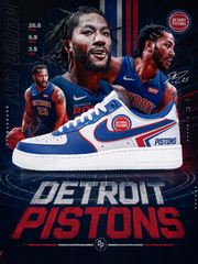 Pistons Basketball New Ver 1 Custom Air-Style Sneakers