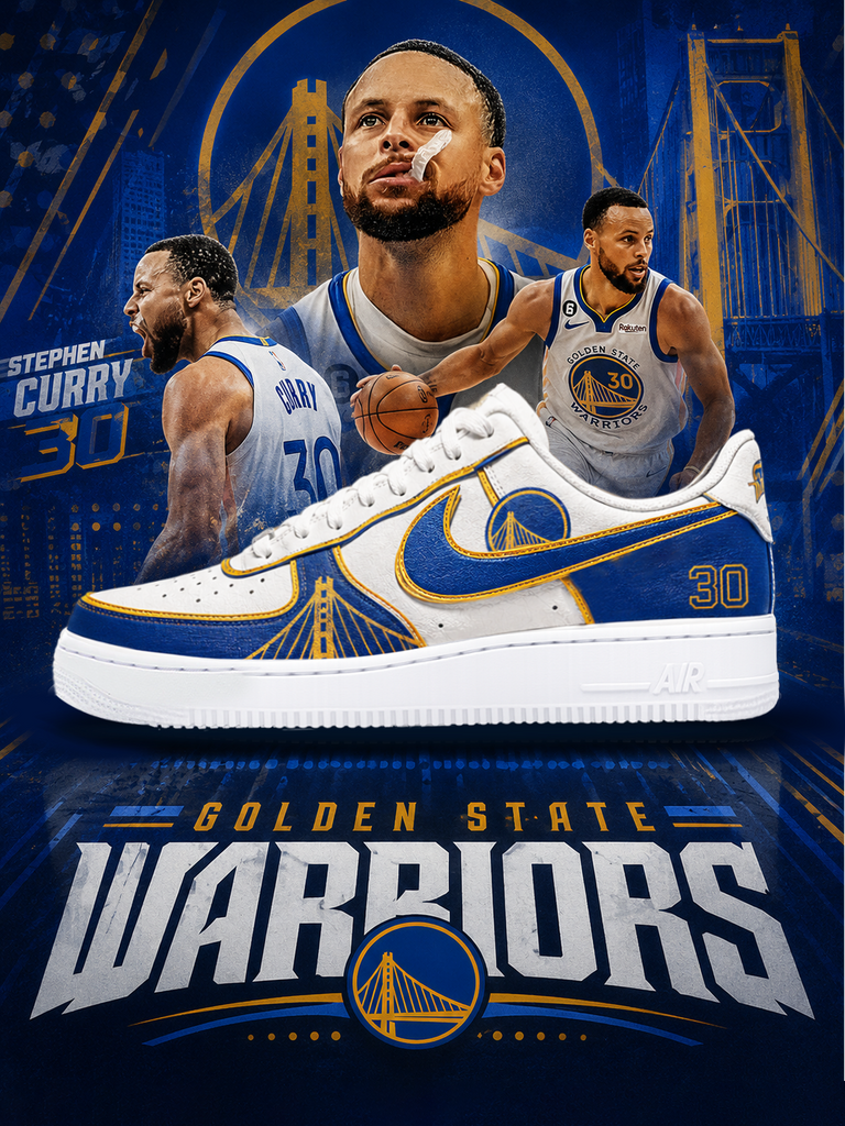 Warriors Basketball New Ver 1 Custom Air-Style Sneakers
