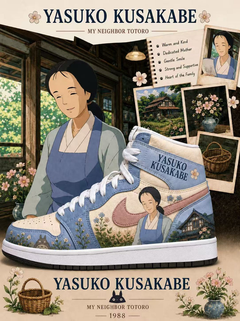 Yasuko Kusakabe V.1 Custom High-Top Sneakers