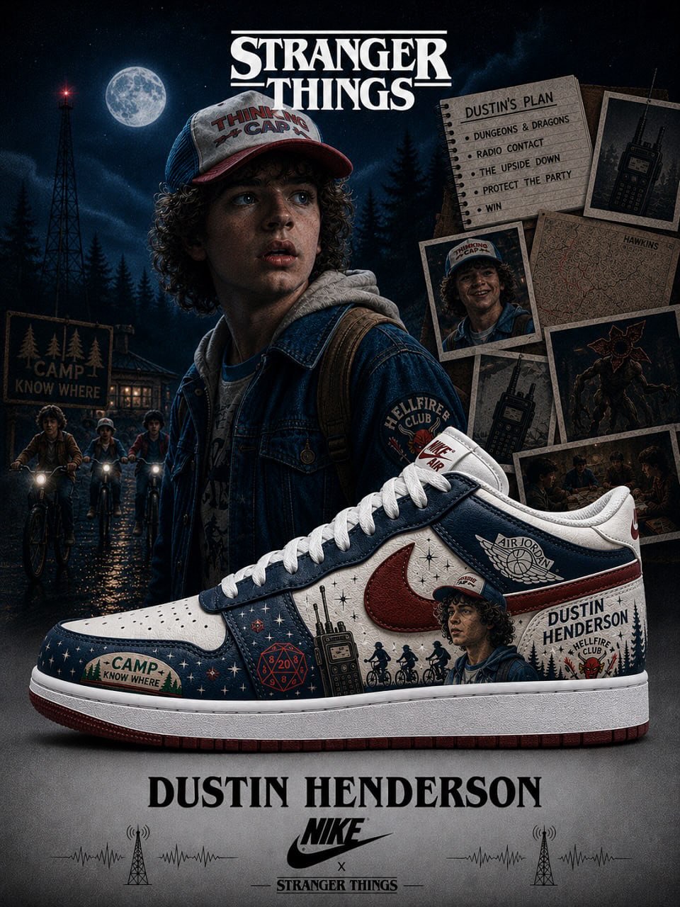 Dustin Henderson V.1 Custom Sneakers