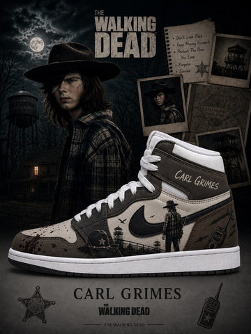 Carl Grimes V.1 Custom High-Top Sneakers