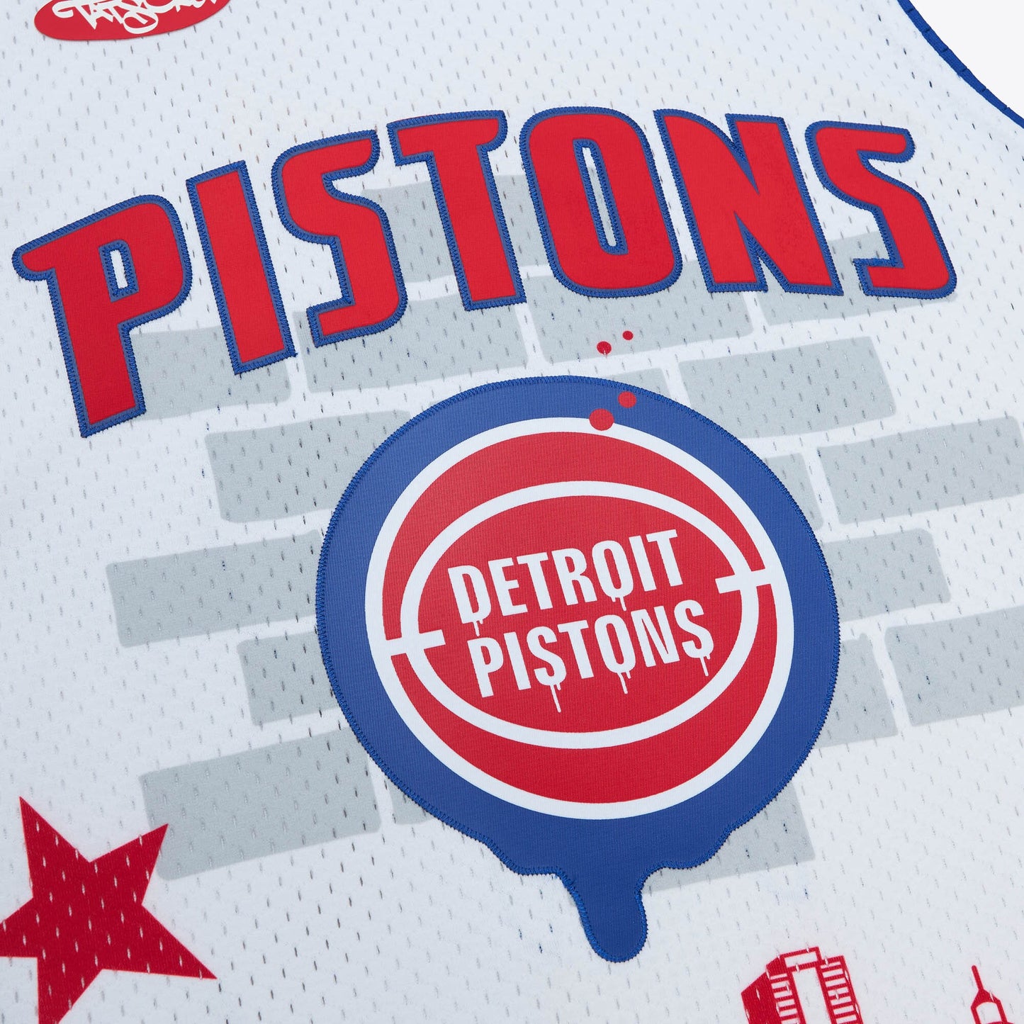 Detroit Pistons Mitchell & Ness x Tats Cru Jersey