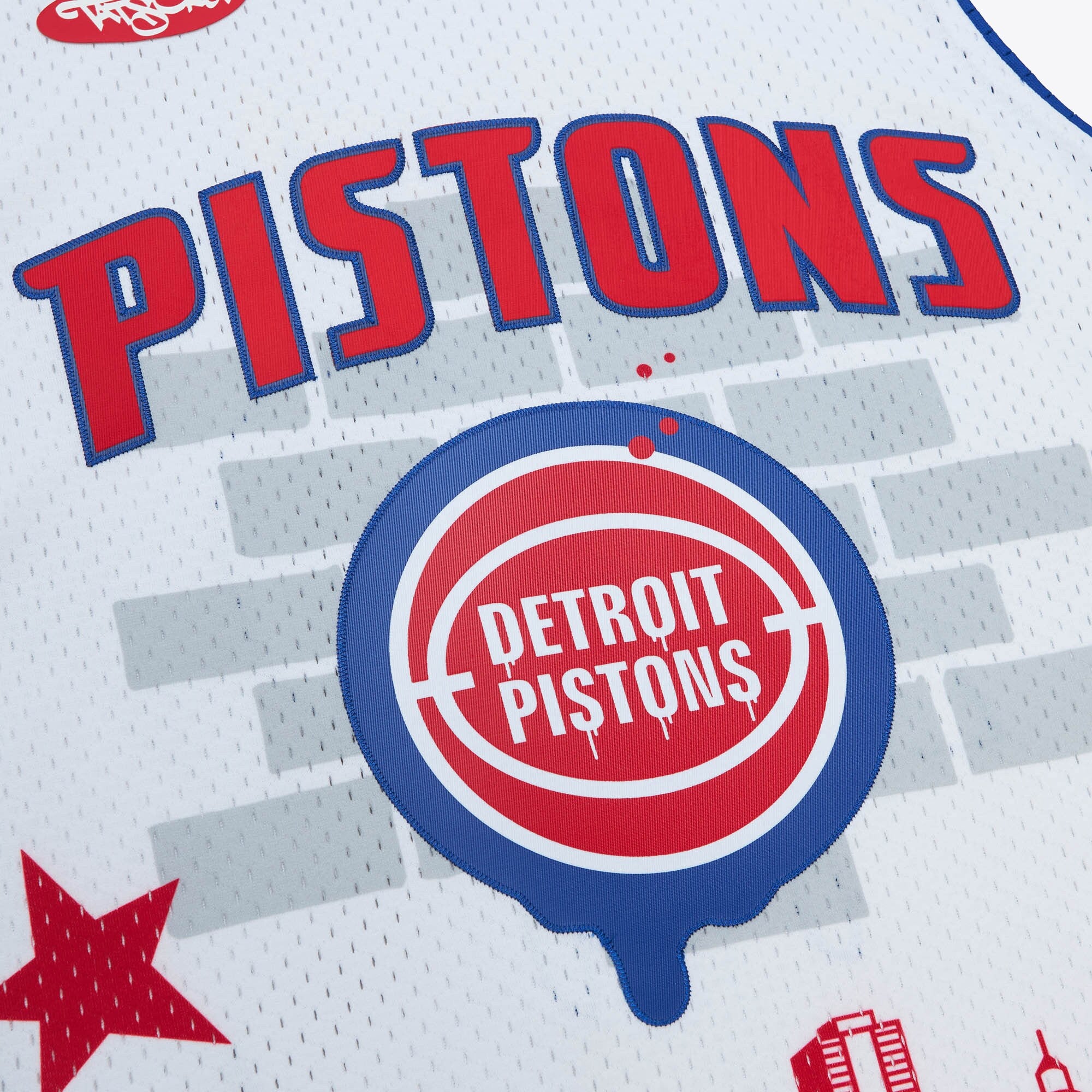 Detroit Pistons Mitchell & Ness x Tats Cru Jersey