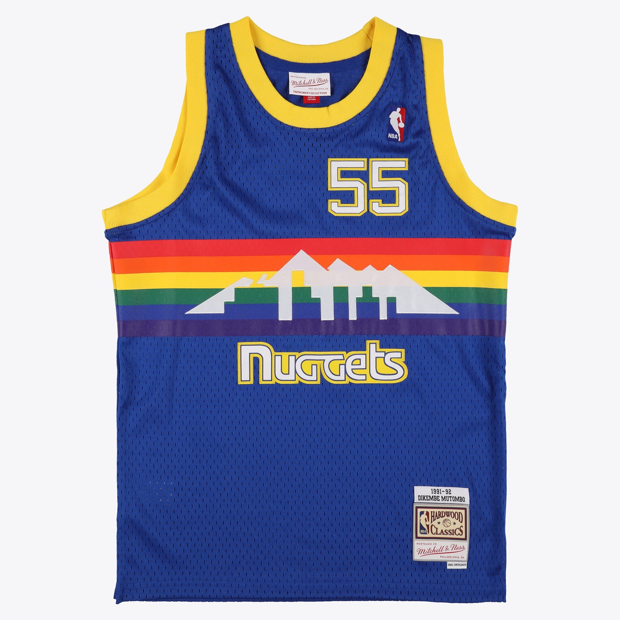 Denver Nuggets Mitchell & Ness Road Swingman Jersey Dikembe Mutombo - Mens