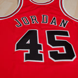 Chicago Bulls Michael Jordan 1994-95 Road 45 Authentic Jersey By Mitchell & Ness - Red - Mens