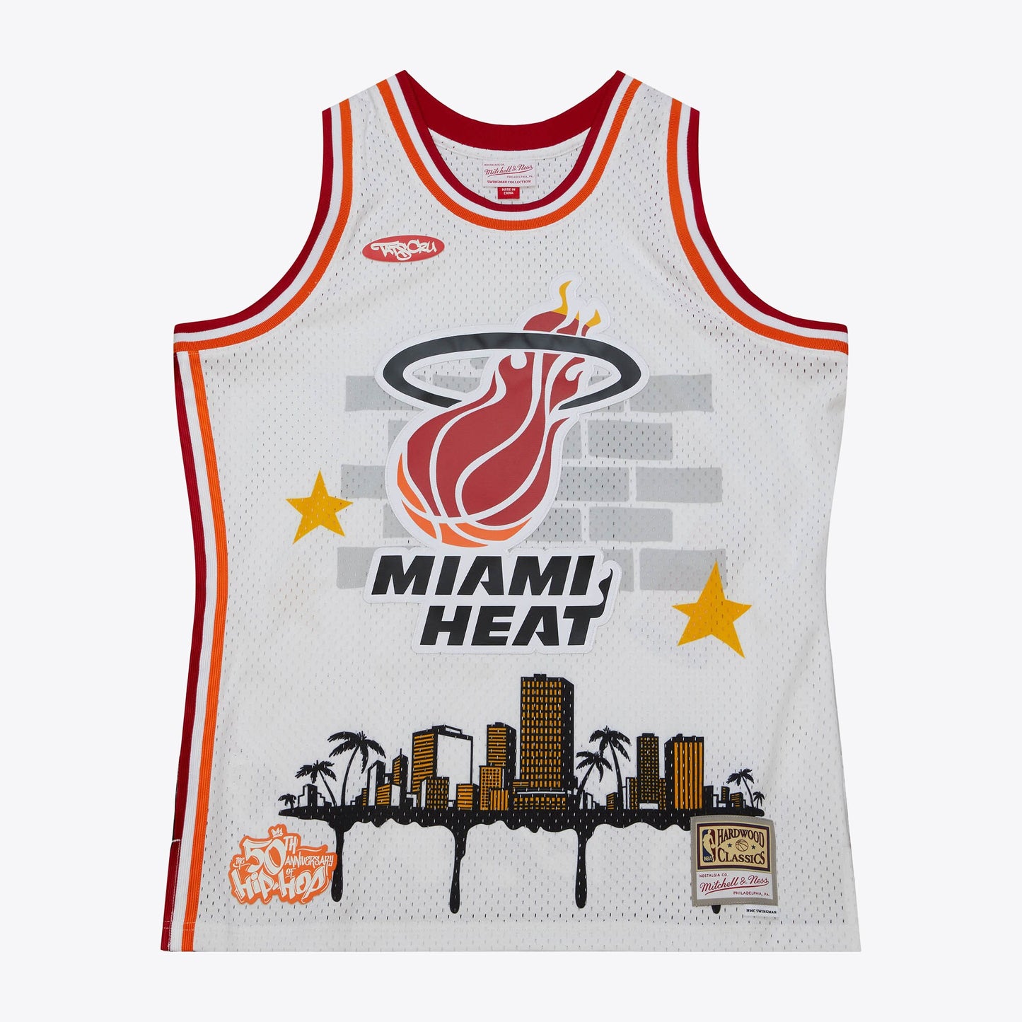 Miami Heat Mitchell & Ness x Tats Cru Jersey