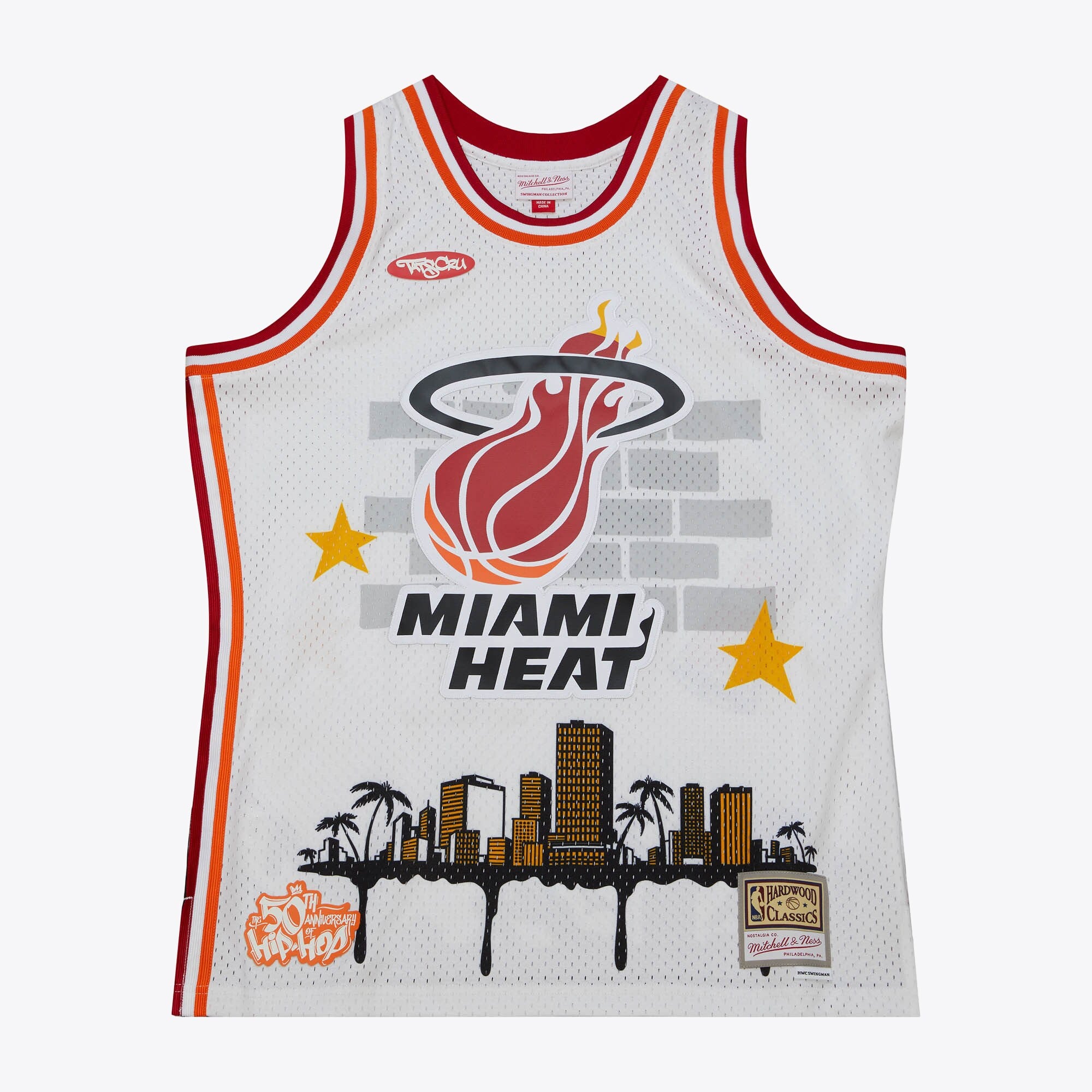 Miami Heat Mitchell & Ness x Tats Cru Jersey