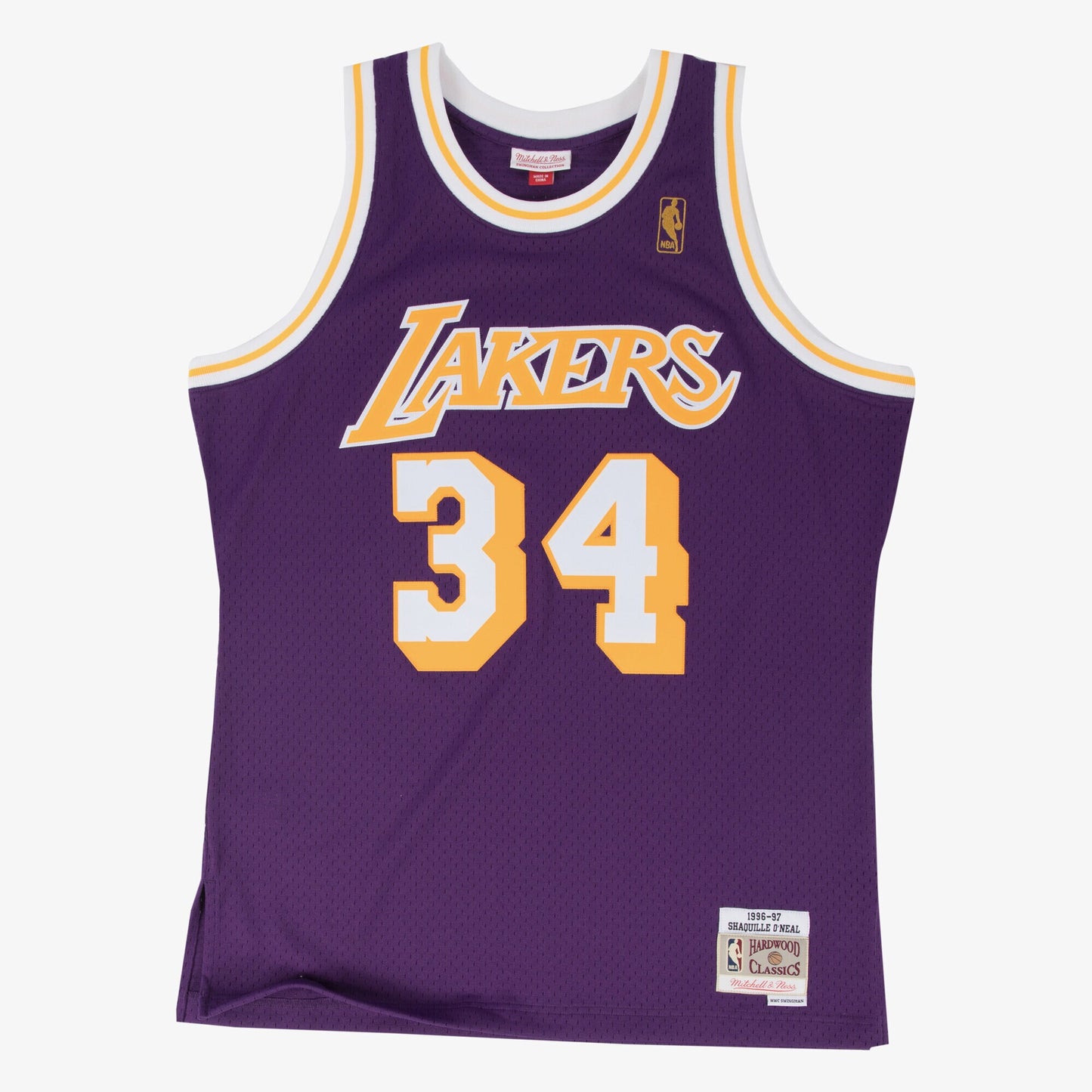 Los Angeles Lakers Mitchell & Ness Swingman Jersey Road Shaquille O'Neal 1996-97