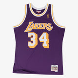 Los Angeles Lakers Mitchell & Ness Swingman Jersey Road Shaquille O'Neal 1996-97