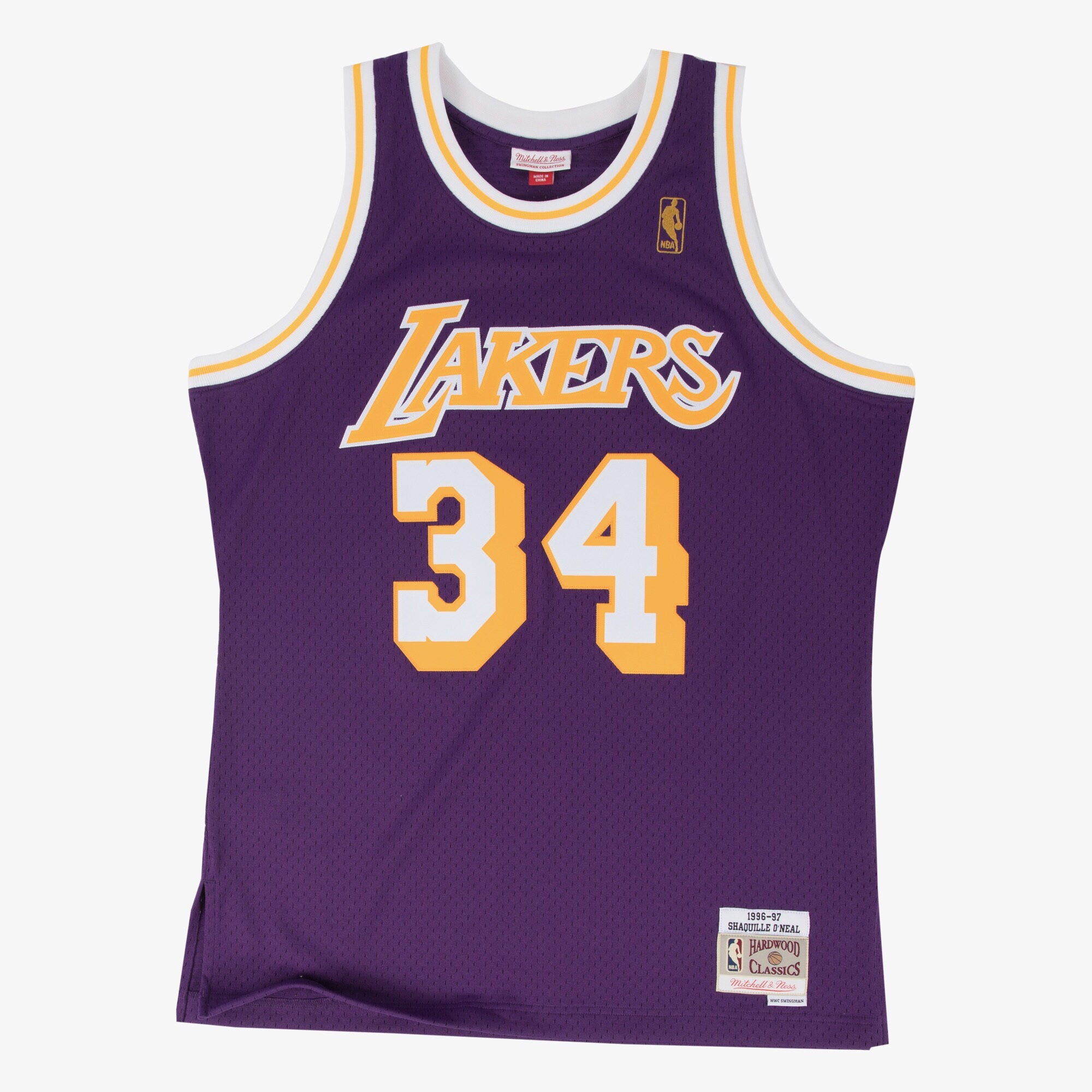 Los Angeles Lakers Mitchell & Ness Swingman Jersey Road Shaquille O'Neal 1996-97