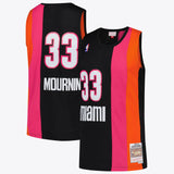 Miami Heat NBA Alonzo Mourning Hardwood Classics Road Jersey By Mitchell & Ness - Mens