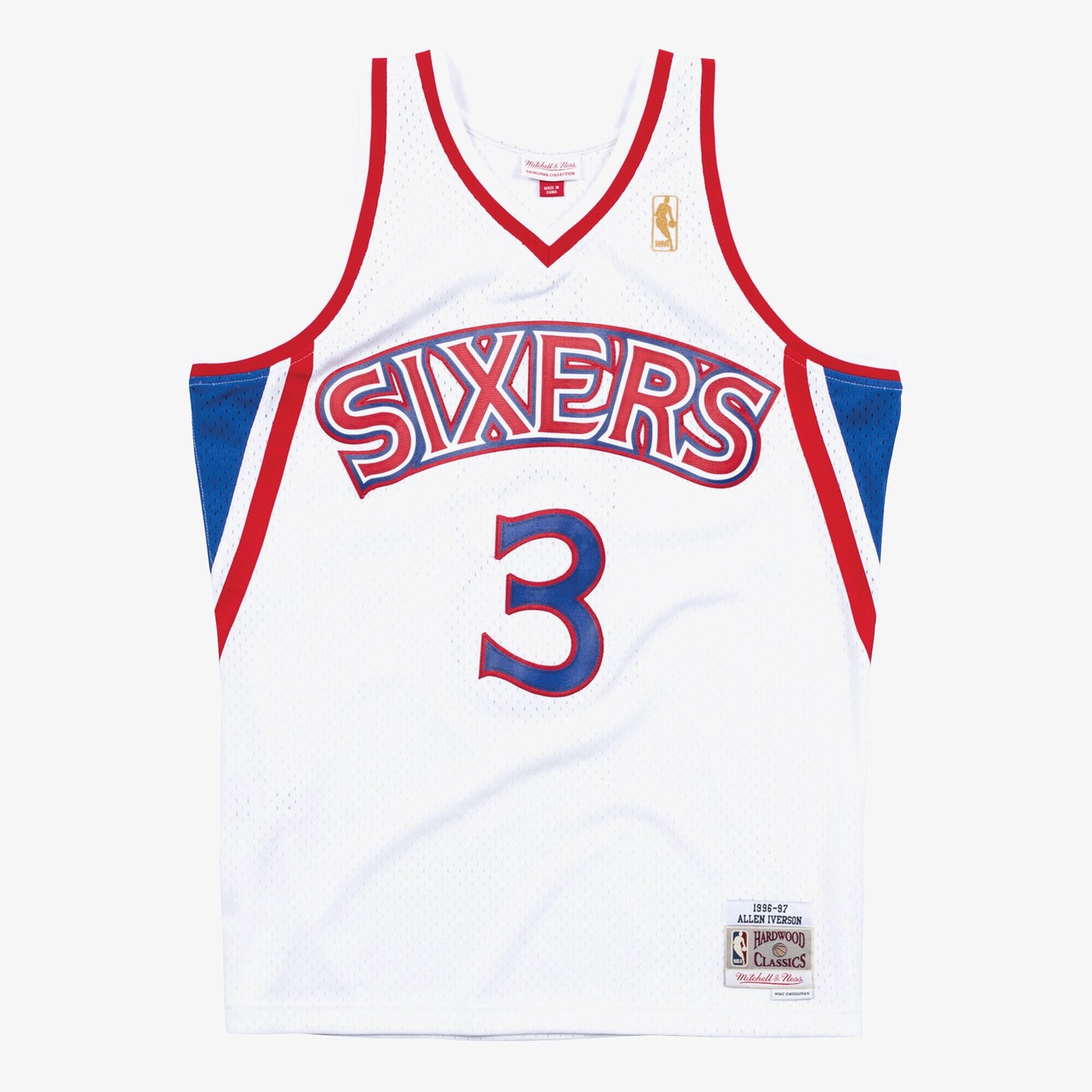 Philadelphia 76ers Mitchell & Ness Swingman Jersey Home Allen Iverson 1996-97