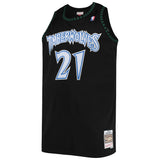 Men's Mitchell & Ness Kevin Garnett Black Minnesota Timberwolves 1997/98 Big & Tall Hardwood Classics Swingman Jersey