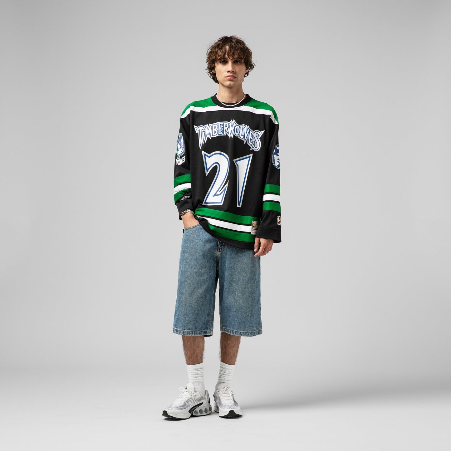 Minnesota Timberwolves Mitchell & Ness Maxxed Out Fashion Hockey Jersey - Mens