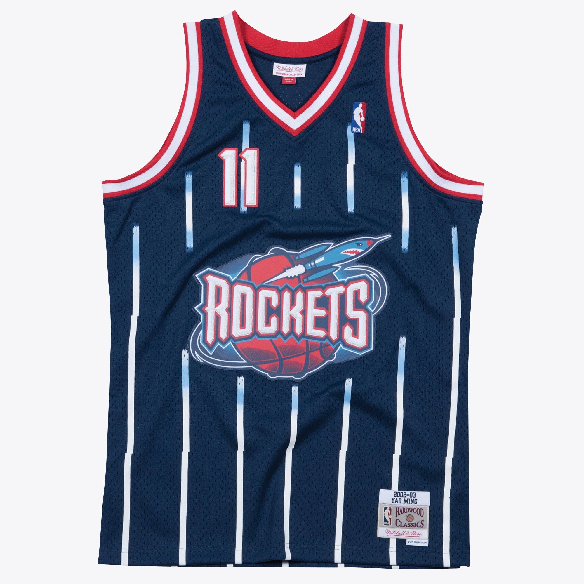 Houston Rockets Yao Ming 2002 Hardwood Classics Swingman Jersey By Mitchell & Ness - Navy - Mens