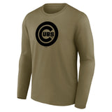Chicago Cubs Mono Logo Graphic Long Sleeve T-Shirt - Mens