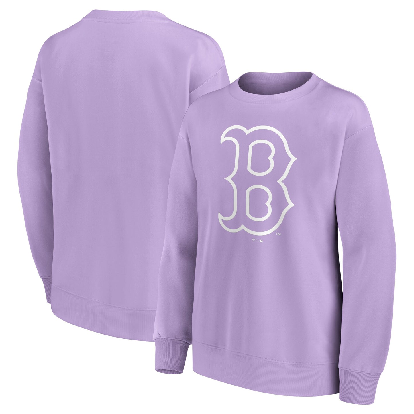 Boston Red Sox Mono Logo Graphic Oversized Crew Sweatshirt - Womens