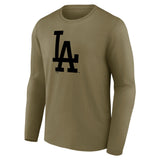 Los Angles Dodgers Mono Logo Graphic Long Sleeve T-Shirt - Mens