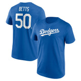Los Angeles Dodgers Name & Number T-Shirt - Mookie Betts 50 - Mens