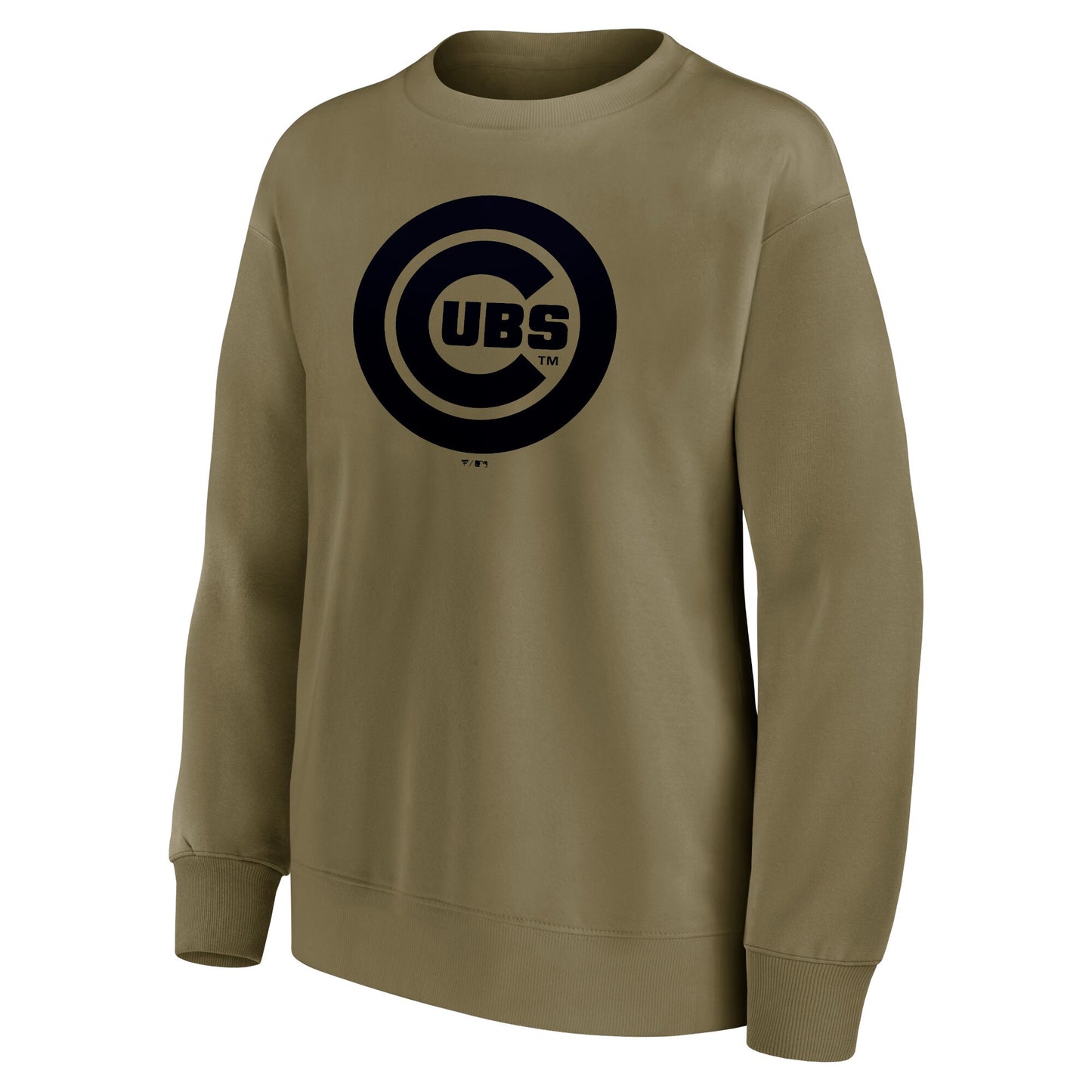 Chicago Cubs Mono Logo Graphic Oversized Crew Sweatshirt - Womens