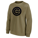 Chicago Cubs Mono Logo Graphic Oversized Crew Sweatshirt - Womens