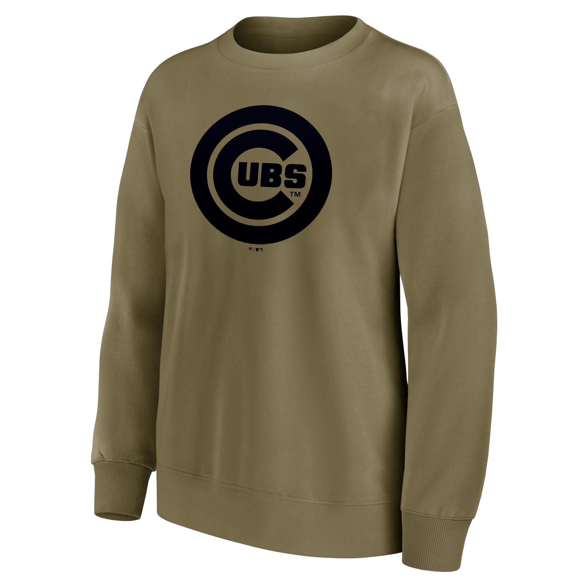 Chicago Cubs Mono Logo Graphic Oversized Crew Sweatshirt - Womens