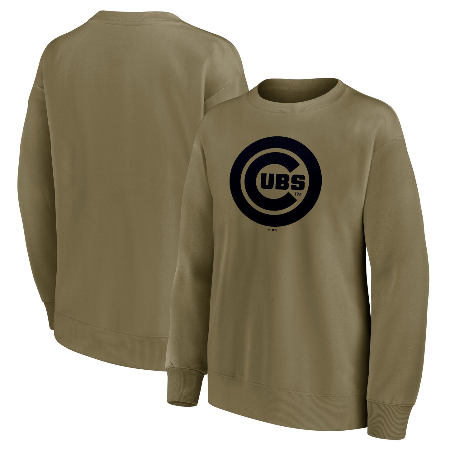 Chicago Cubs Mono Logo Graphic Oversized Crew Sweatshirt - Womens