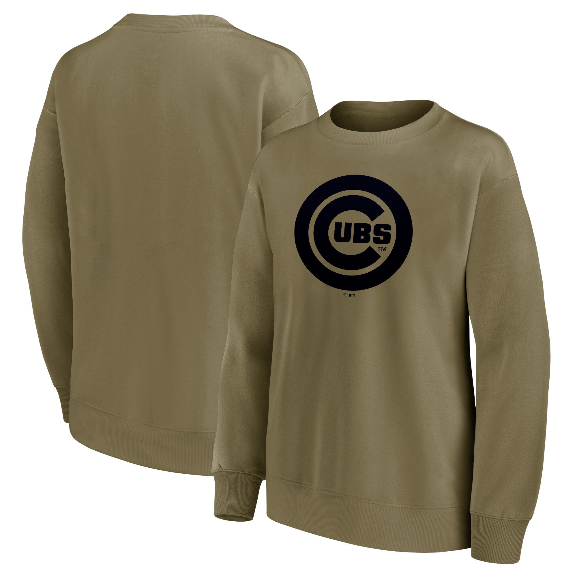 Chicago Cubs Mono Logo Graphic Oversized Crew Sweatshirt - Womens