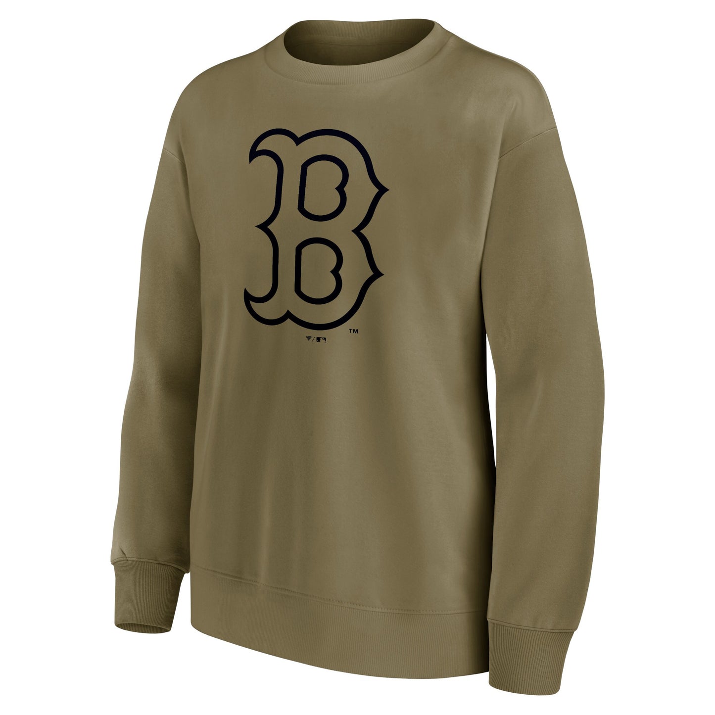 Boston Red Sox Mono Logo Graphic Oversized Crew Sweatshirt - Womens