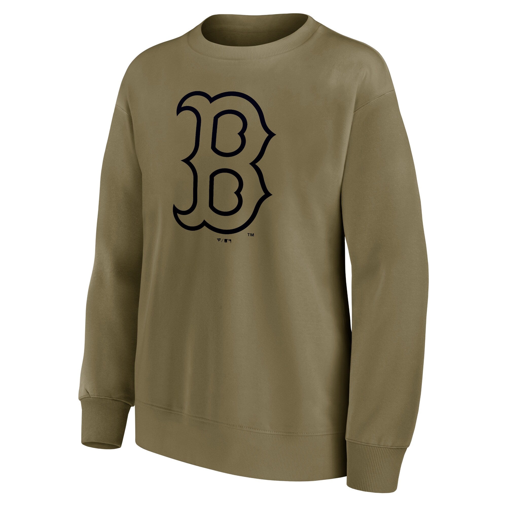 Boston Red Sox Mono Logo Graphic Oversized Crew Sweatshirt - Womens