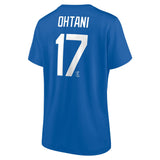 Los Angeles Dodgers Name & Number T-Shirt - Shohei Ohtani 17 - Womens