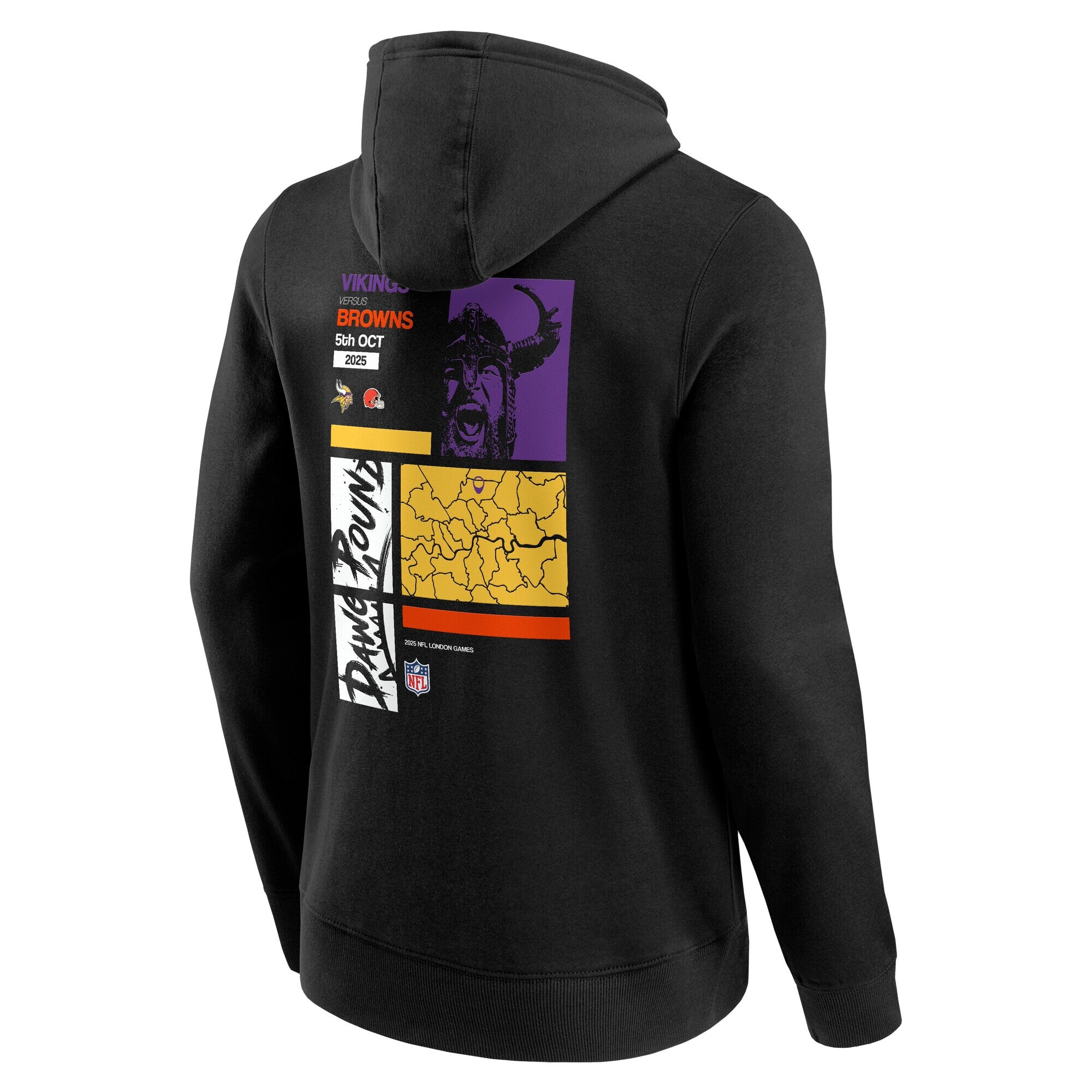 NFL LDN Tottenham Match Up Minnesota Vikings vs Browns Hoodie - Mens